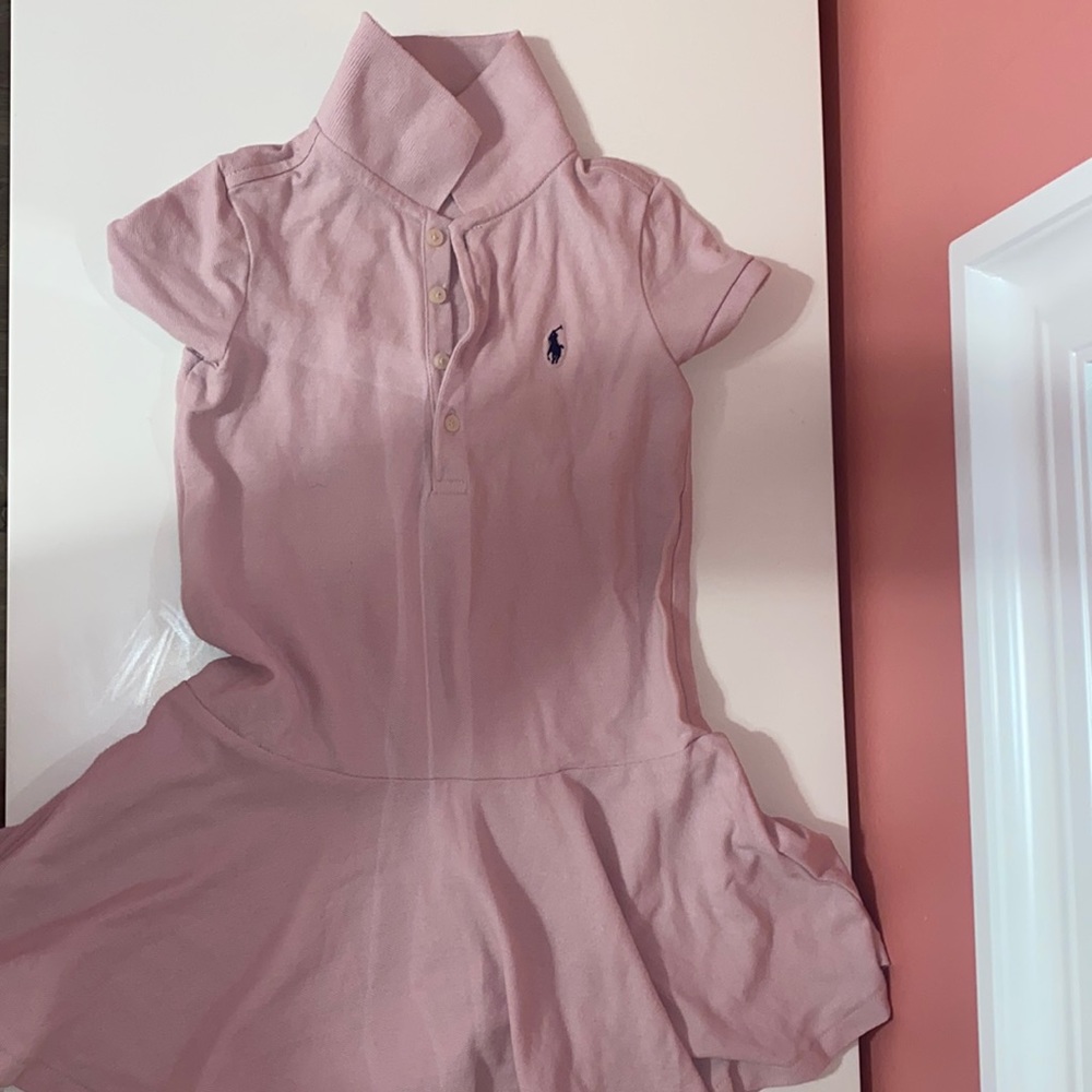 Cotton Mesh Polo Dress